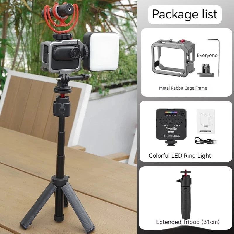 Flymile Aluminum Frame for Insta360 GO 3 / GO 3S | Cold Shoe