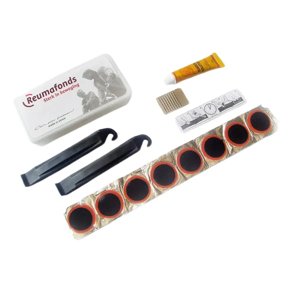 Portable 13-Piece Bike Tire Patch Kit – Inner Tube Repair Set