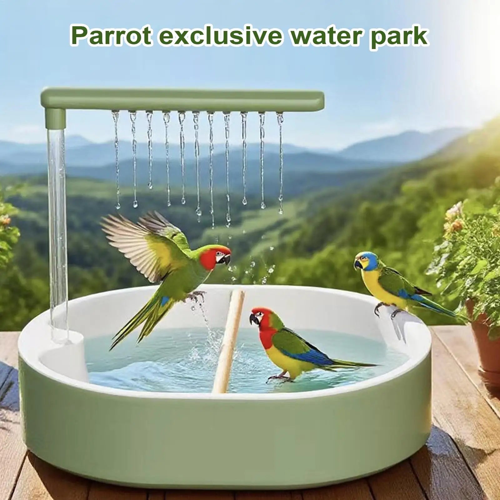 Parrot Automatic Bathtub Bird Bath Circulating Water Shower Parrot Circulation Shower Pet Bird Bathtub Bird Cleaning Bath Tub Oasis Select