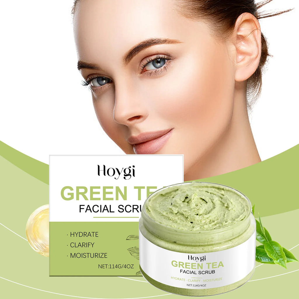 Exfoliating Green Removal Tea Facial Scrub Deep Pore Cleansing Hydrating Blackhead Dead Skin Gentle Scrub Skin Renewal Skin Oasis Select 114g