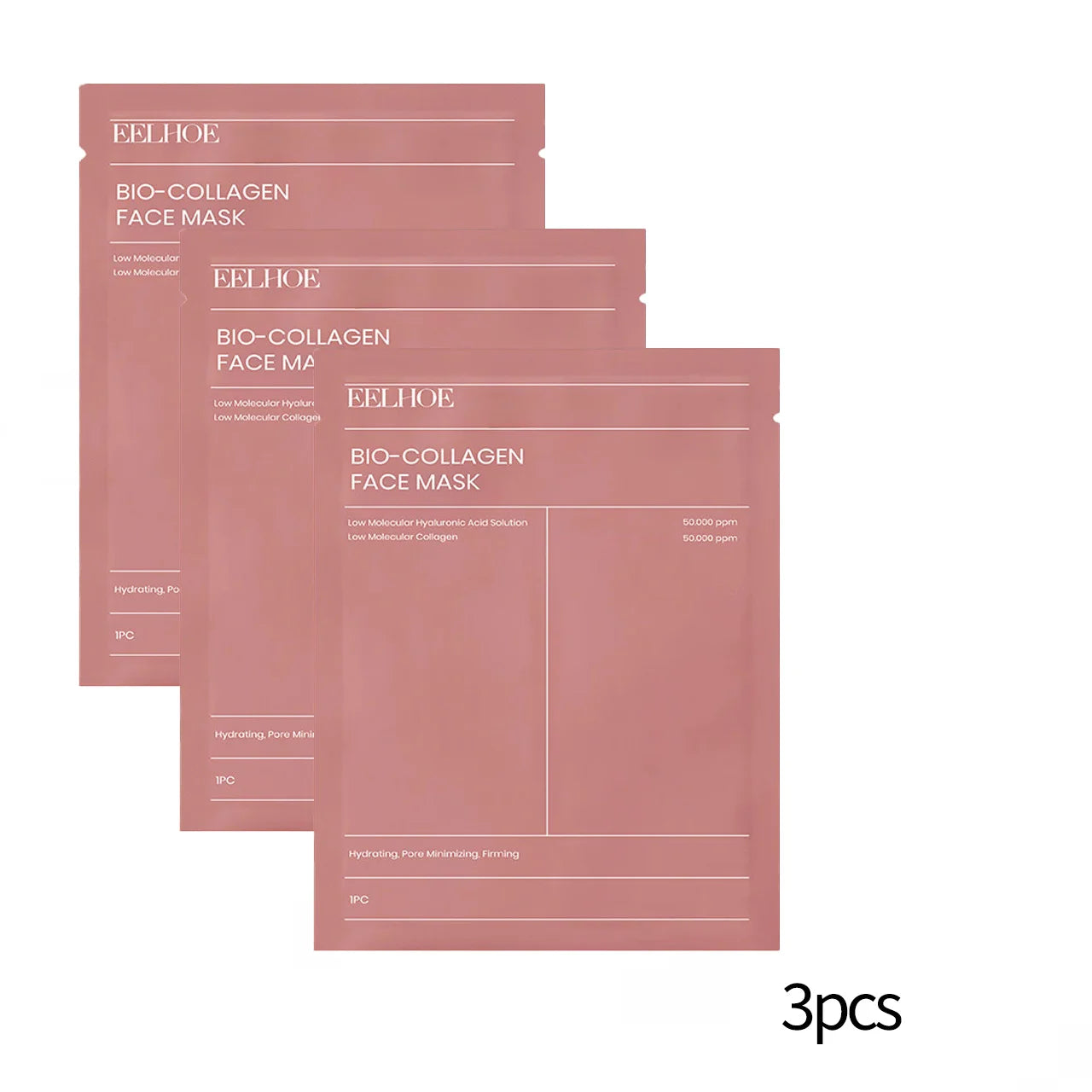 Bio Collagen Face Mask3/ 5/10pcs, Deep Hydrating, Pore Minimizing, Moisturizing Overnight Mask for All Skin Types ﻿ Oasis Select 3pcs
