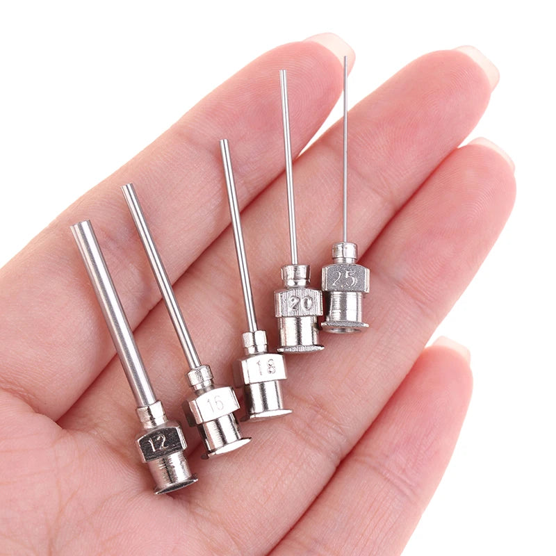 5Pcs Gauge Blunt Stainless Dispensing Syringe Needle Tip 12/16/18/20/25/38G Oasis Select