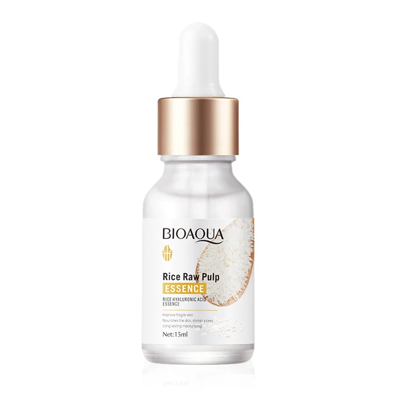 BIOAQUA Rice Raw Pulp Face Serum – Hyaluronic Acid Anti-Aging Face Serum Oasis Select 1pcs