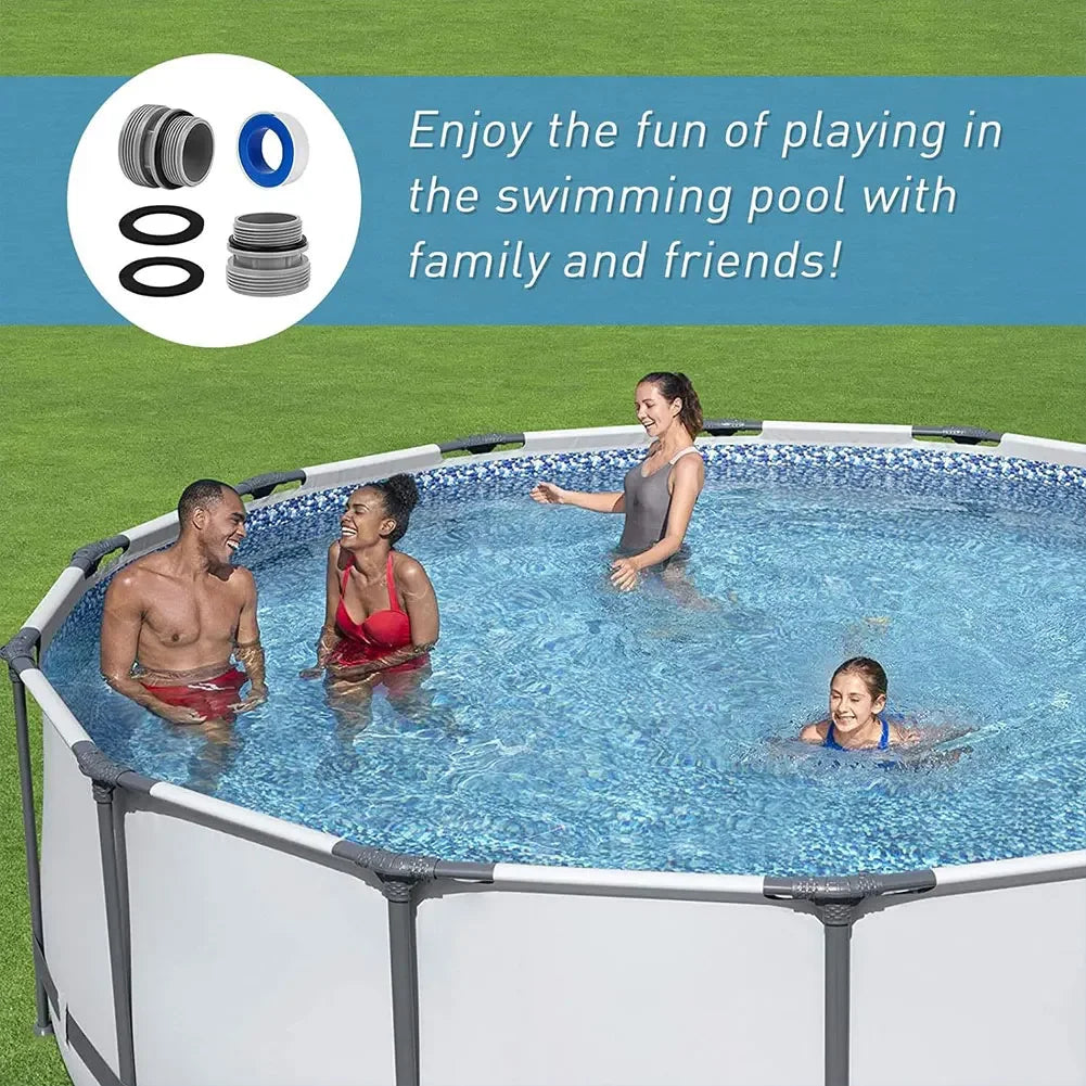 4 Pack Pool Hose Conversion Adapters Pools Filter Pump Connector Pool Filter Pump Hose Adapter for Inlet Outlet Ground Pools Oasis Select
