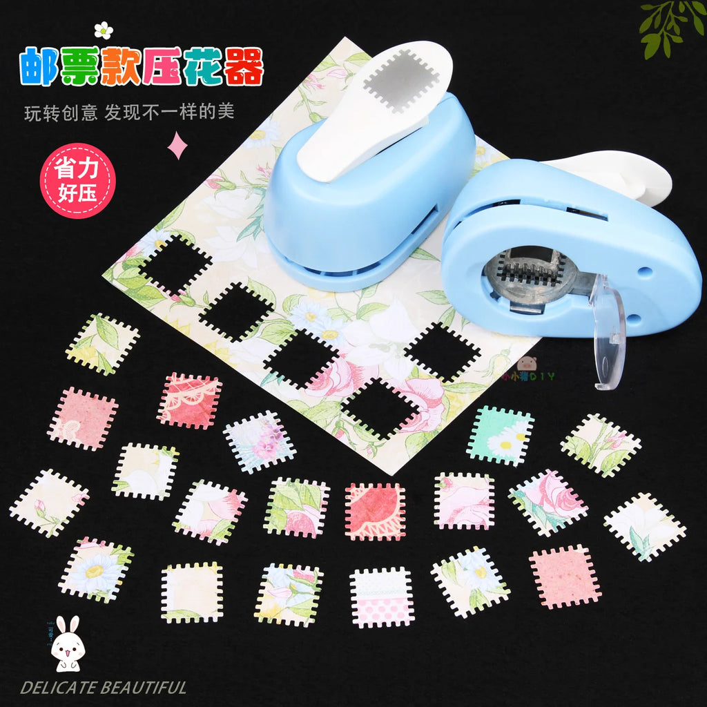 Stamp Embosser Punch Tool Journaling Scrapbooking Supplies for Kids DIY Postal Theme Craft Punch for Photo Frames & Card Making Oasis Select