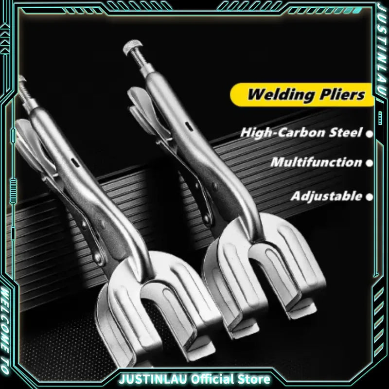 9 Inch U-Shaped Welding Locking Pliers Adjustable Multifunctional Metal Welding Clamp Plier Quick-lock Release for Easy Removal Oasis Select