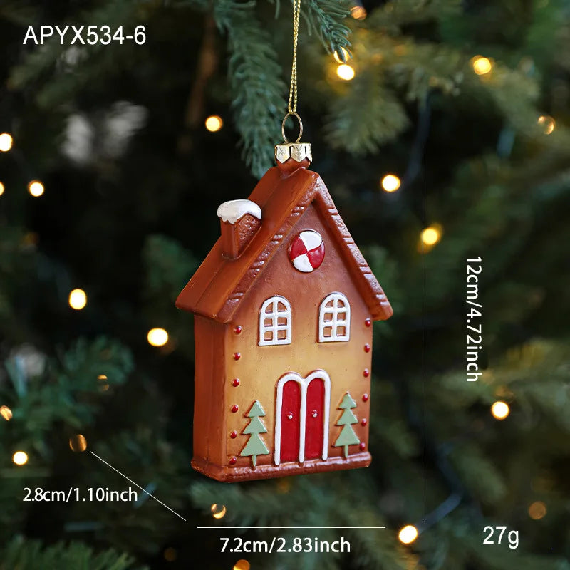 Gingerbread Man Christmas Tree Hanging Ornament Plastic Cute Holiday Pendant For Kids And Adults Home Table Mantel Party Decor Oasis Select House