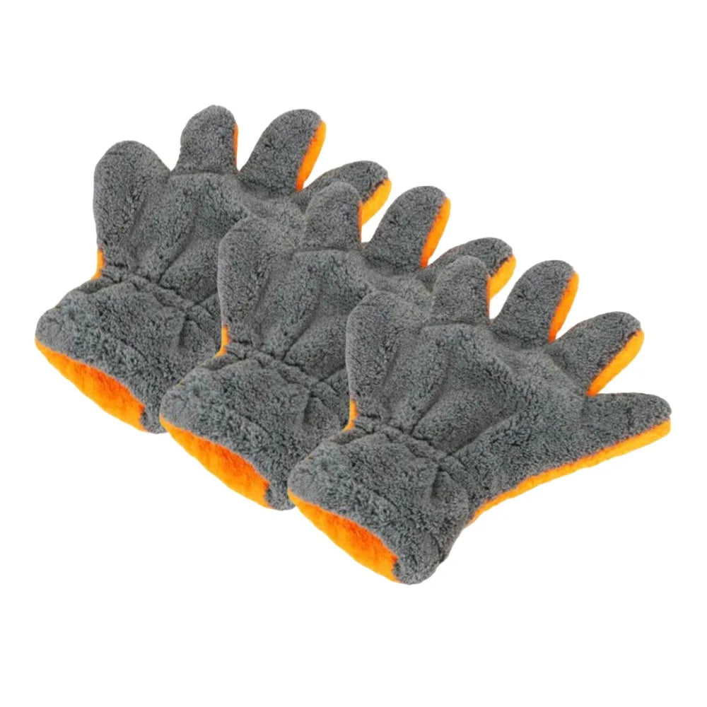 Double-Sided Coral Fleece Car Wash Mitt – Scratch-Free Glove Car Wash Mitt Oasis Select 3pcs