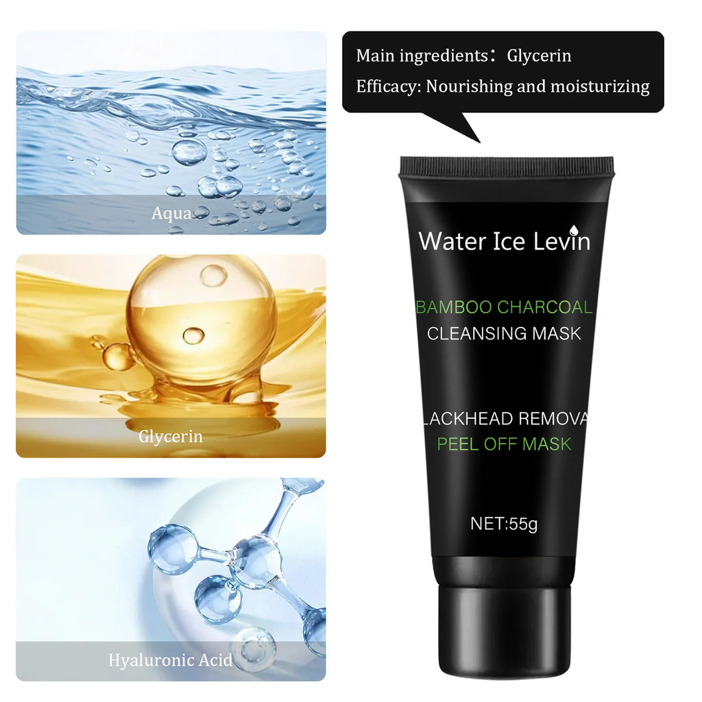 Bamboo charcoal cleansing mask Blackhead Removal Deep Mask Deep Cleansing Cleansing Exfoliating Mask Treatment Black Mask Oasis Select