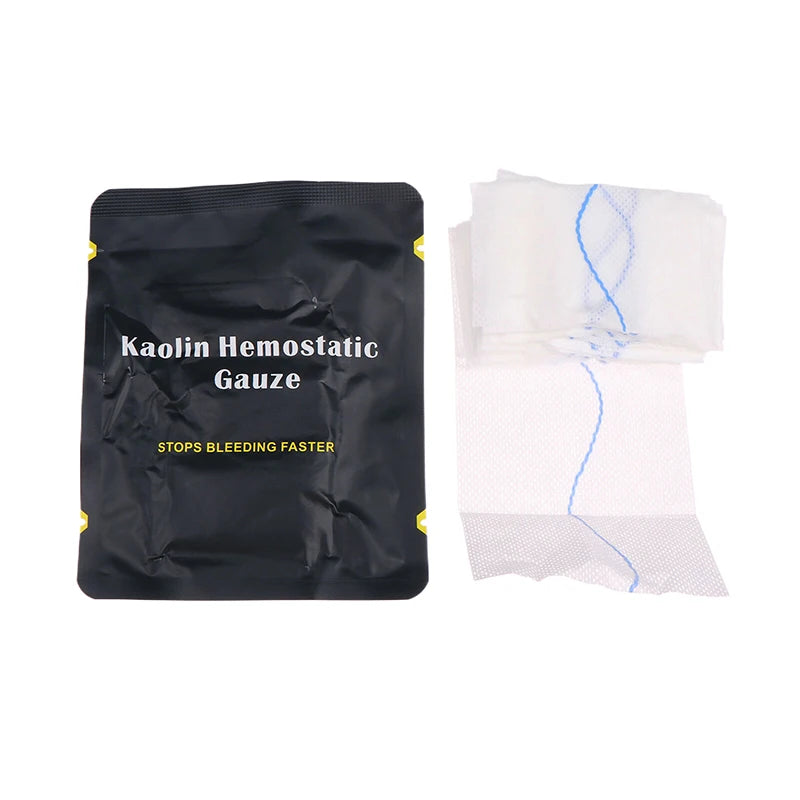 Kaolin Gauze Combat Hemostatic Outdoor Emergency Trauma Z-Fold Soluble For First Aid Kit Medical Wound Dressing Oasis Select