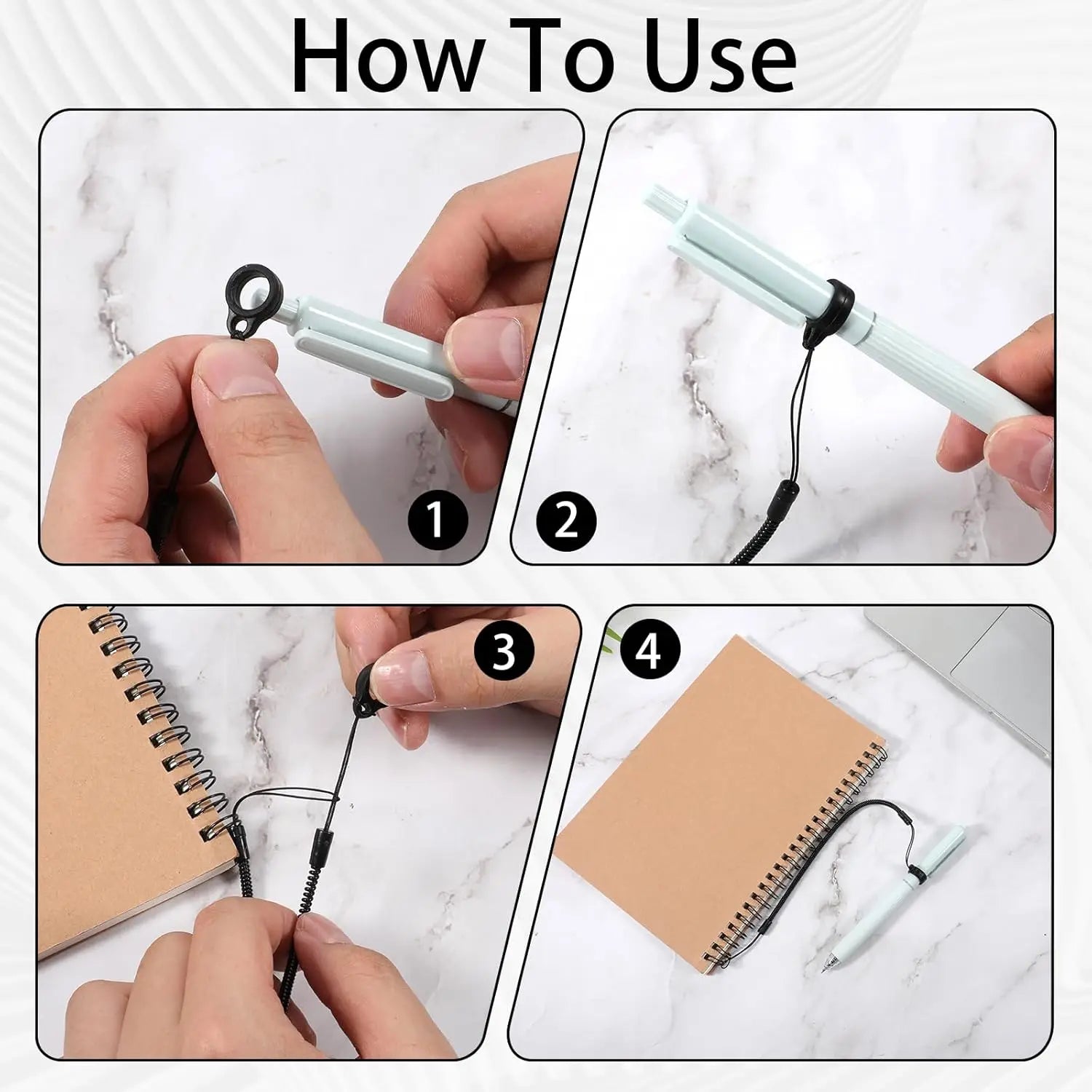 4/8 PCS Elastic Pen Leash with Silicone Ring Anti-Drop Tether Cord for Smart Pencil S Pen Stylus For Tablet Drawing Clipboard Oasis Select