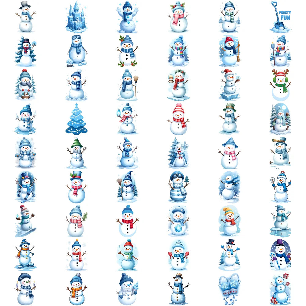 54pcs Winter Temporary Tattoo Stickers – Waterproof 3D Body Art