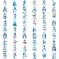 54pcs Winter Temporary Tattoo Stickers – Waterproof 3D Body Art