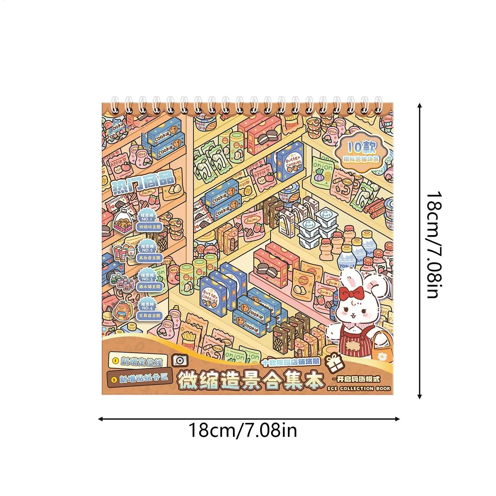 Scene Sticker Book 3D Cabin Scene Stickers Book Visual Stacking Cartoon Scene Sticker Collection DIY Cabin Scene Toy Stickers Oasis Select