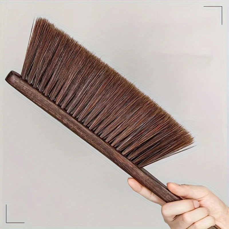 1pc Clean Soft Bristle Dusting Brush with Natural Wooden Handle, Plastic Material, Manual Uncharged Operation Deep Cleaning Oasis Select