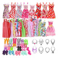 32-Piece Barbie Doll Clothes & Accessories – Dresses, Shoes & More Doll Clothes Set Oasis Select B One Size