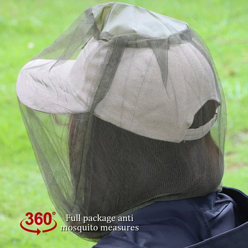 Outdoor Mesh Sun Hat with Face Shield Insect Proof Mosquito Net Cap for Fishing Beekeeping Breathable for Men Women Oasis Select