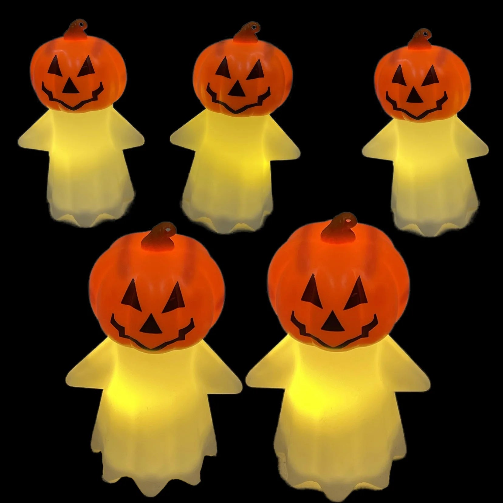 Halloween Glow Warm Yellow Light Glow Pumpkin Ghost Light Cute Ghost Night Light Oasis Select
