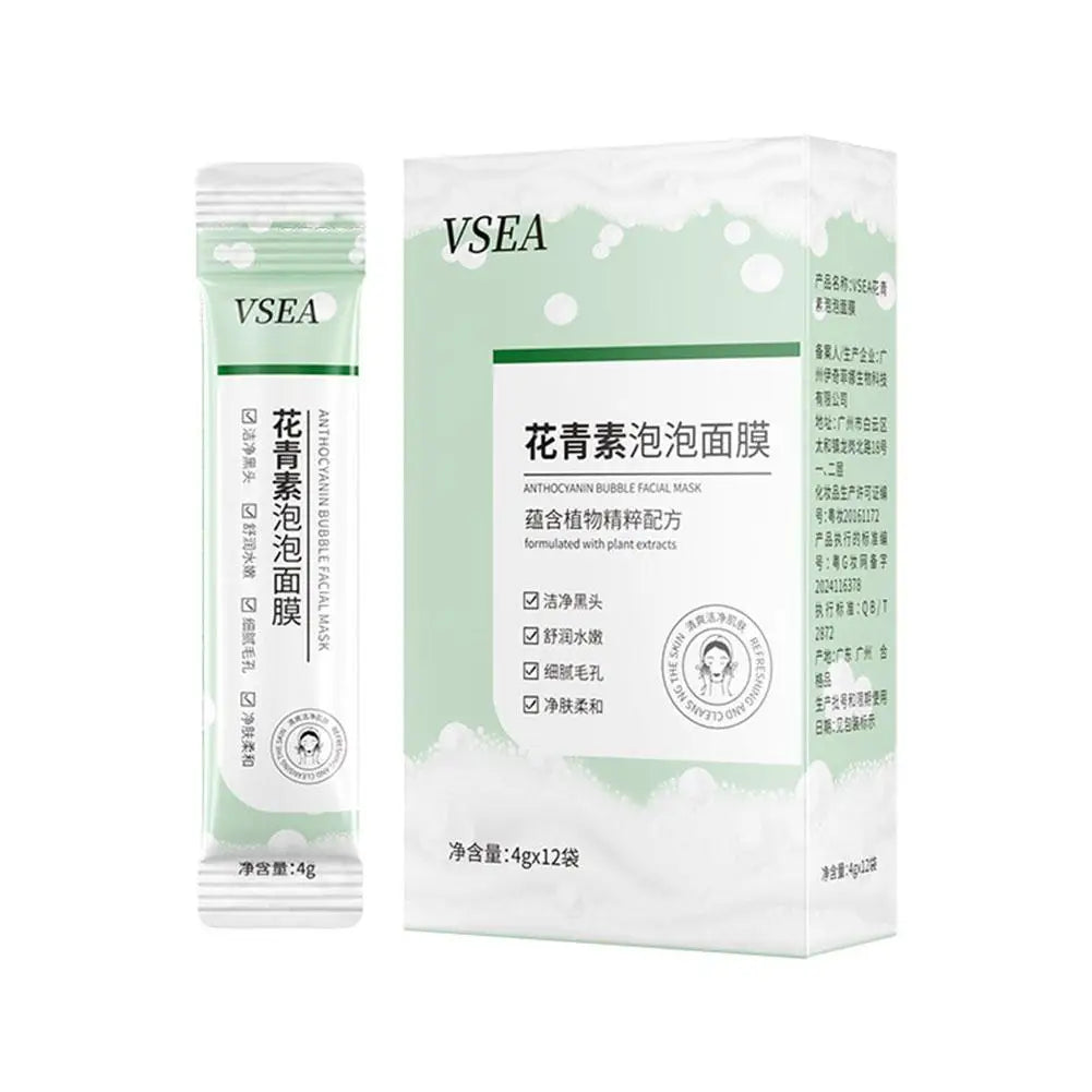 Anthocyanin Bubble Mask – Blackhead Removal & Pore Minimizer 12pc Bubble Face Mask Oasis Select E Anthocyanin CN