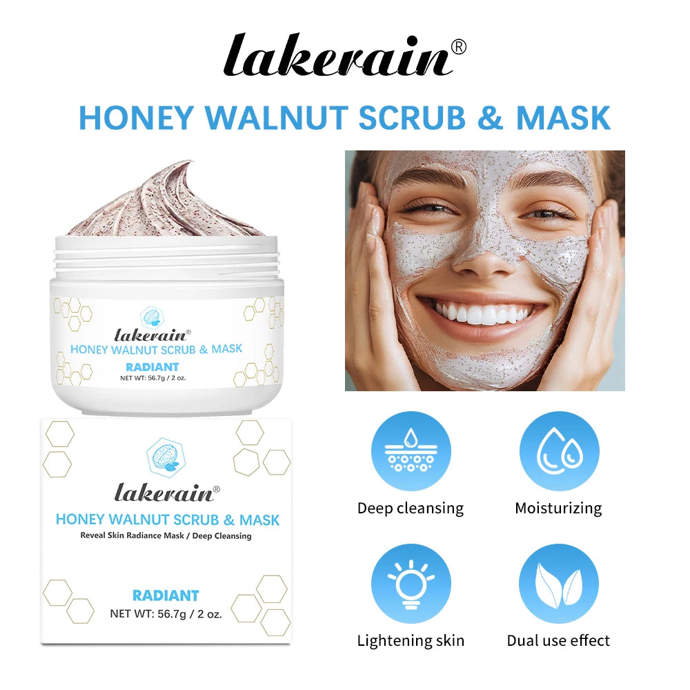 Honey Facial Scrub & Mask Moisturizing Nourishing Exfoliating Face Scrub Gentle Deep Cleansing Reveal Skin Radiance For Face Bod Oasis Select 1 pc