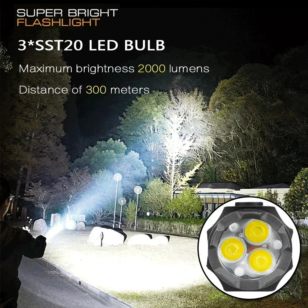 Portable Rechargeable Zoom LED Flashlight XP-G Q5 Mini Flash Light Torch Lantern 3 Lighting Modes Camping lamp Oasis Select