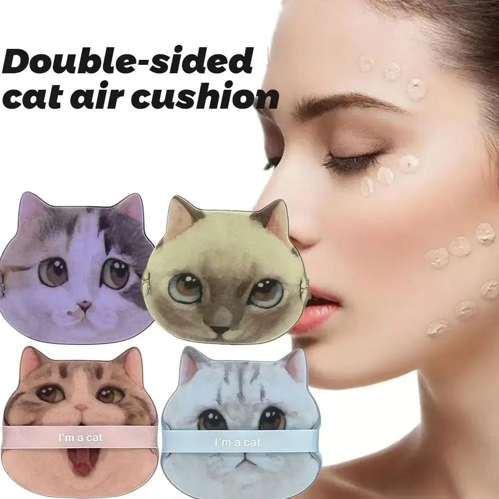 1PCS Air Cushion Powder Puff Cute Cat Cosmetic Puffs Hydrophilic Non-latex Facial Foundation Beauty Tool Dry Wet Makeup Oasis Select
