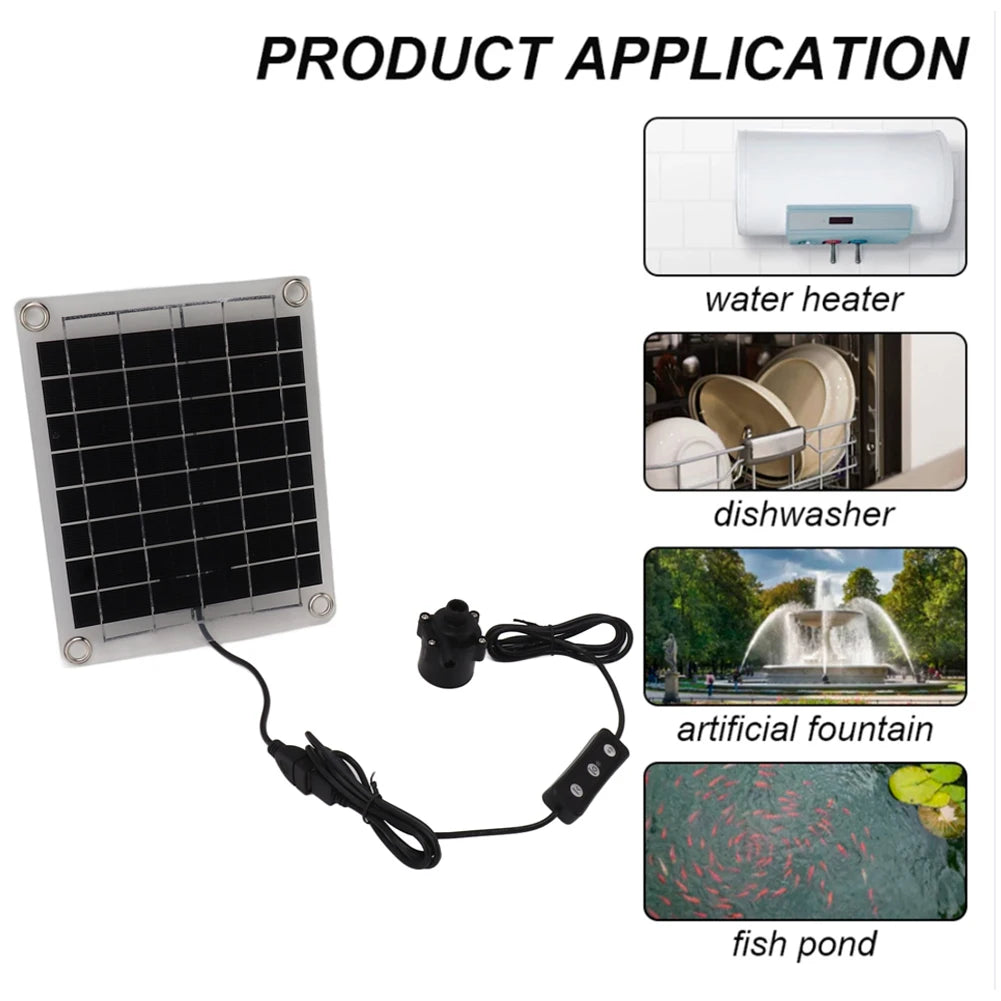 12V 10W Solar Water Pump Watering System Mini Solar Power Panel Water Pump with Adjustment Switch Solar Panel Pump Kits for Pool Oasis Select China Mainland