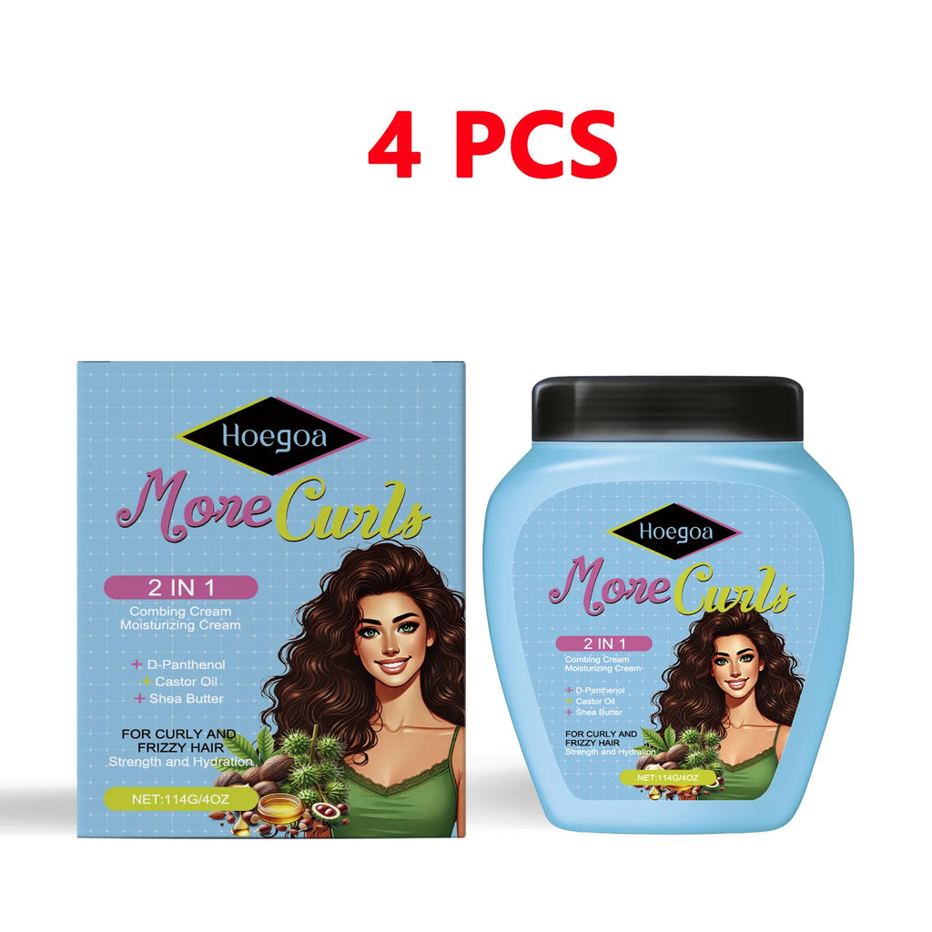 Leave-In Conditioner Cream for Curly & Dry Hair Anti-Frizz, Detangling & Shine, Repair Damaged Hair Nourishing & Smoothing Care Oasis Select 4pcs