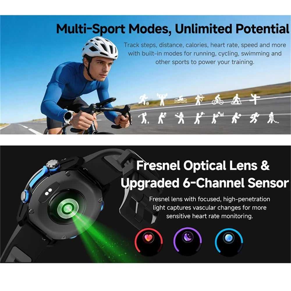 GPS Outdoor Sports Smart Watch Blue Tooth Call 3ATM Waterproof AMOLED Screen Health Watches Compass Smartwatch Information Push Oasis Select