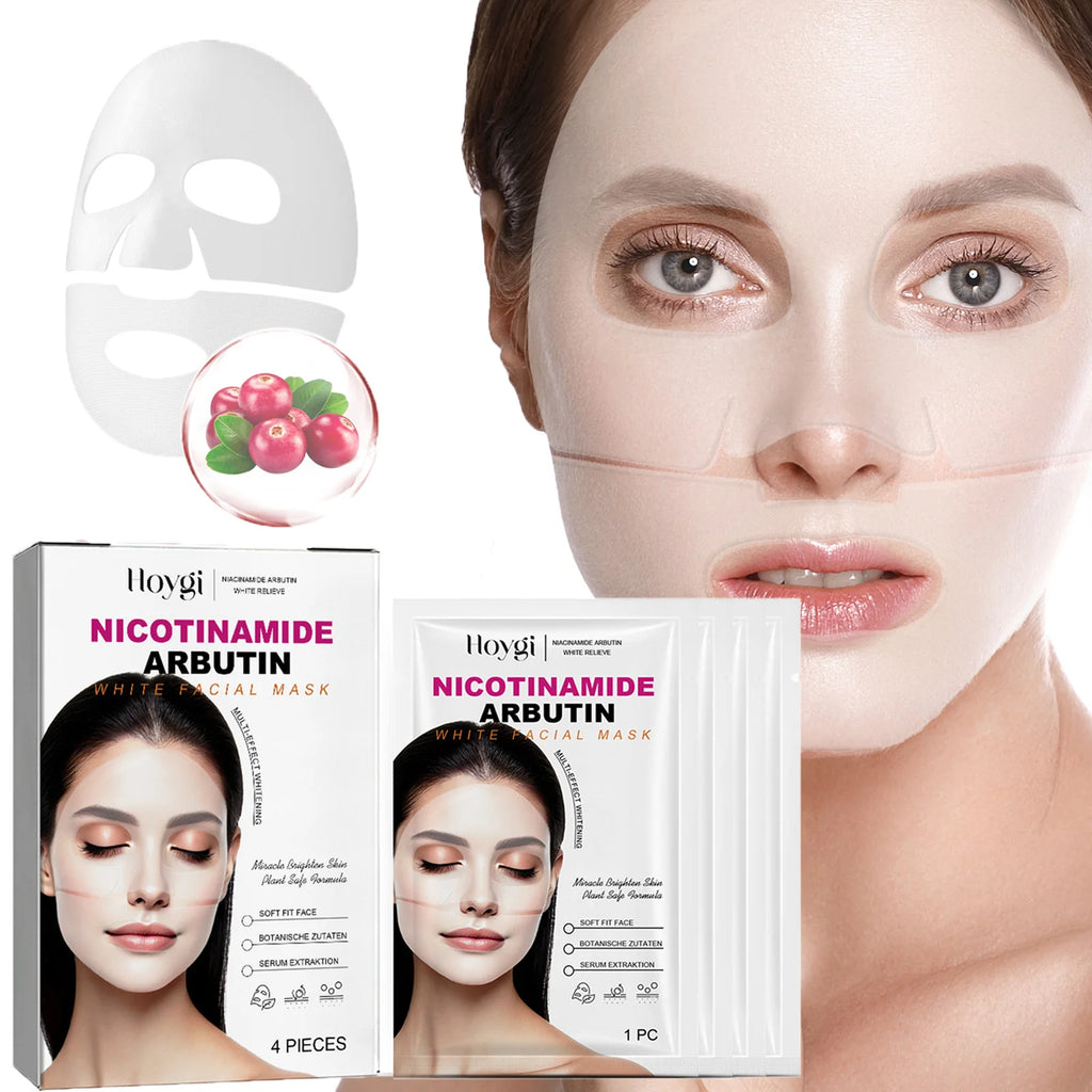 Niacinamide Arbutin Hydrating Mask Deep Hydrating Shrink Pores Firming Refreshing Brightening Facial Sheet Mask for Glowing Skin Oasis Select