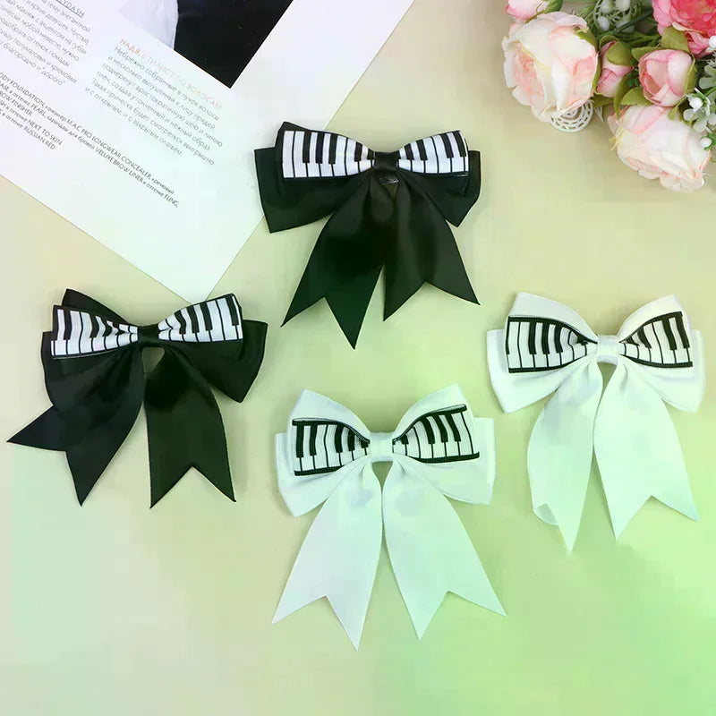 Piano Key Bow Hair Clip – Musical Non-Slip Grip for Women Hair Clip Oasis Select