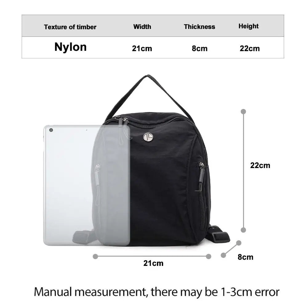 Women's Crinkle Nylon Backpack – Lightweight Waterproof Crossbody