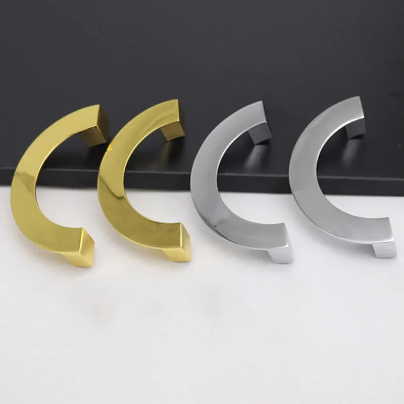 European Modern Minimalist Semi-Circular Knob Zinc Alloy Cabinet Drawer Shoe Door Pull Furniture Handle Oasis Select