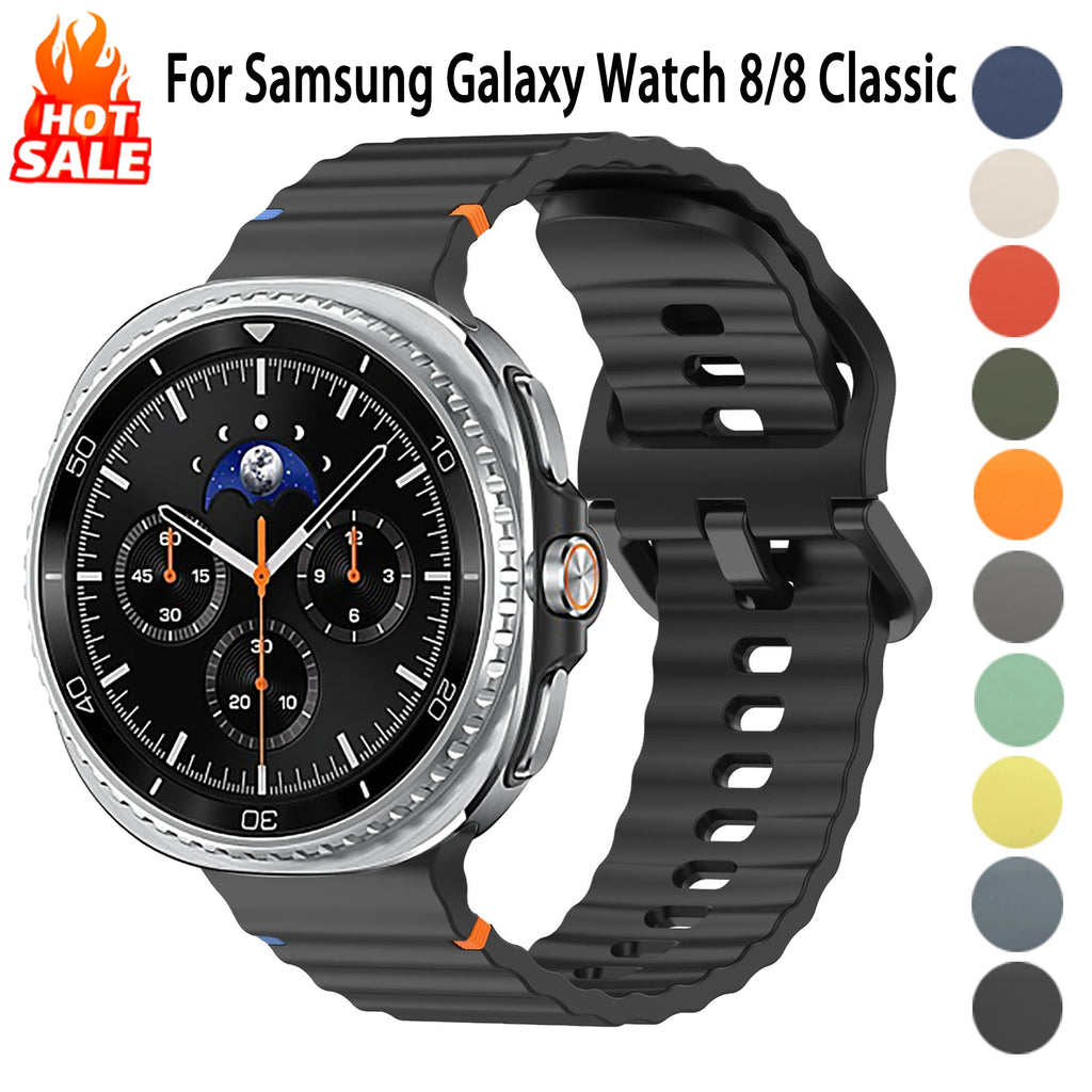 Silicone Band for Samsung Galaxy Watch 8 40mm 44mm Classic 46mm Silicone Watch Band Oasis Select