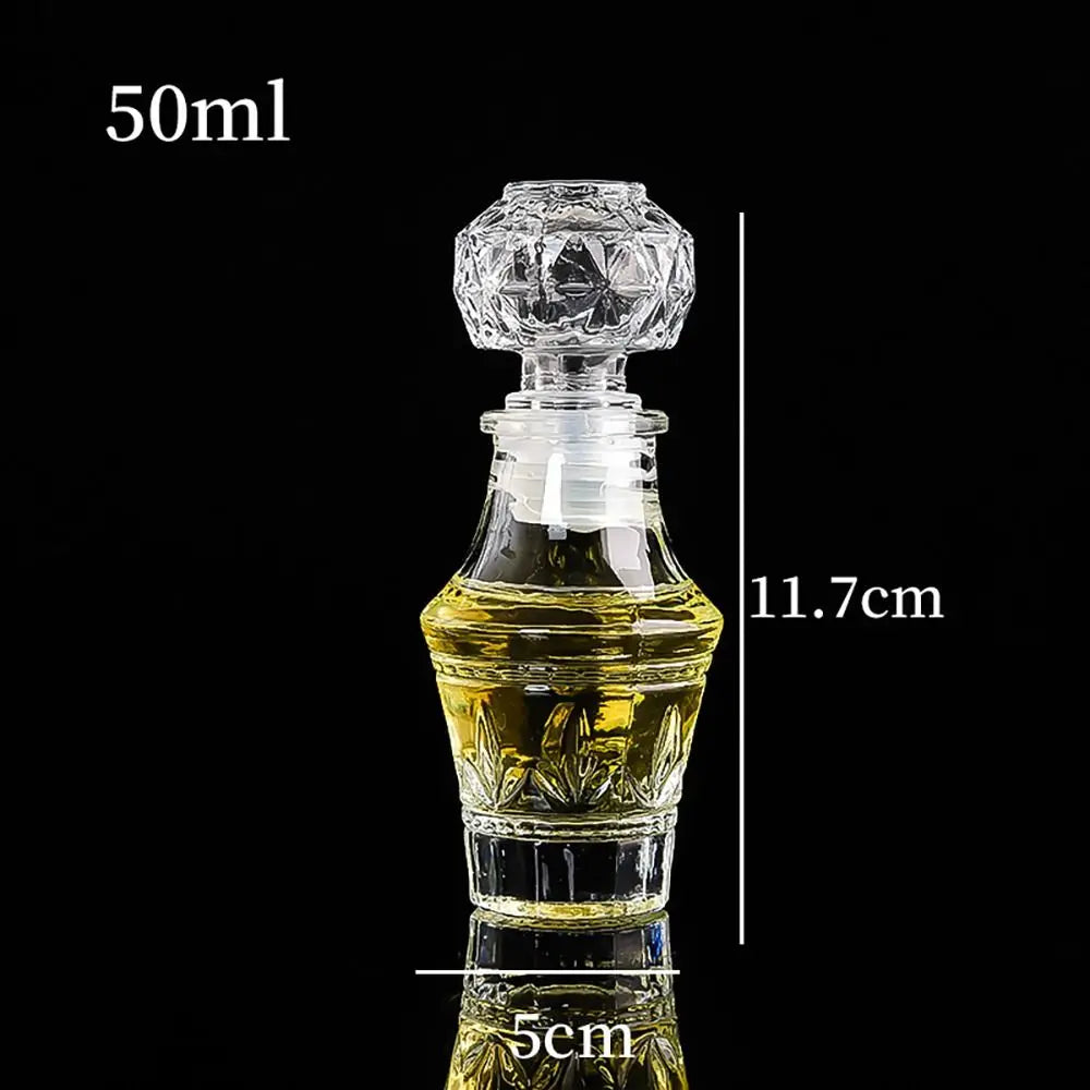 Mini Spirit Alcohol Liquor Bottle 50ml Transparent Glass Whiskey Decanter Handmade Diy Gift Bottles Perfume Glass Container Oasis Select 06 50ml