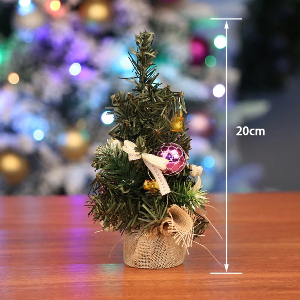 Mini Artificial Christmas Tree Tabletop Ornament | Desk Decor