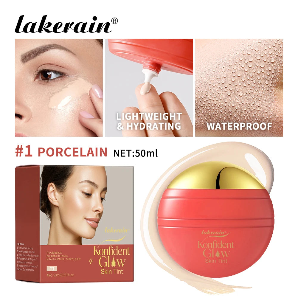 Long-Lasting Buildable Coverage Glow Skin Tint Foundation 6 Colors Natural Look Radiant Finish Beauty Makeup Cosmetic Foundation Oasis Select