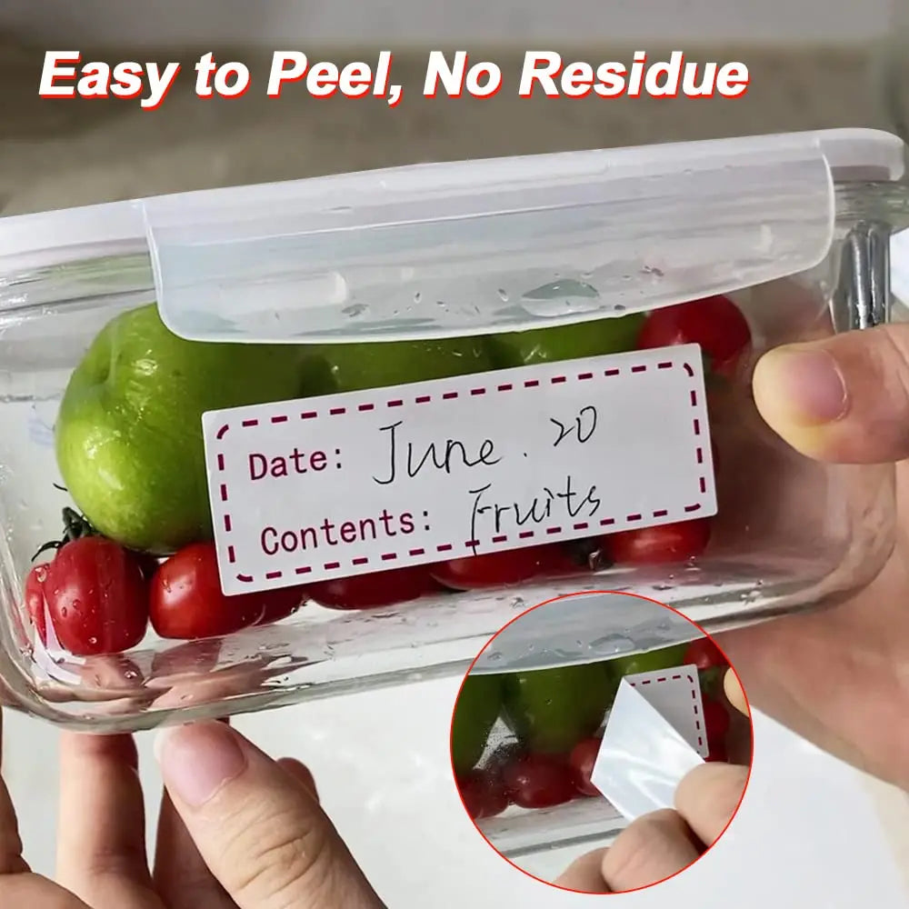 125pcs Removable Freezer Labels, 1 x 3 Inch Storage Stickers, Refrigerator Freezer Paper Label Easy Clean Leaves No Residue Oasis Select