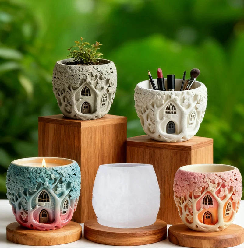 Elf Treehouse Silicone Mold – Resin, Candle & Plaster DIY