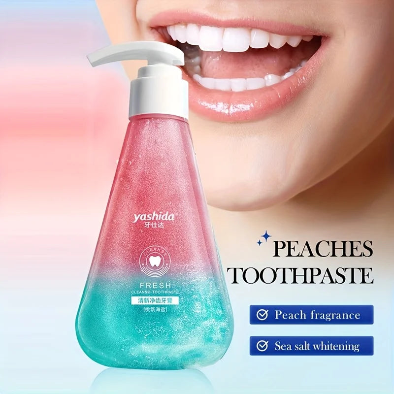 Peach Sea Salt Whitening Toothpaste – Fresh Breath | 220g Whitening Toothpaste Oasis Select