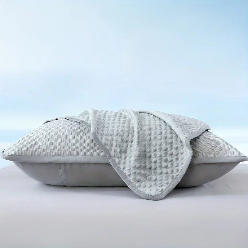 Cooling Pillowcase Covers Ice Silk Soft Breathable Summer Pillow Cases Machine Washable for Dorm Home Bedroom Use Smooth Fabric Oasis Select
