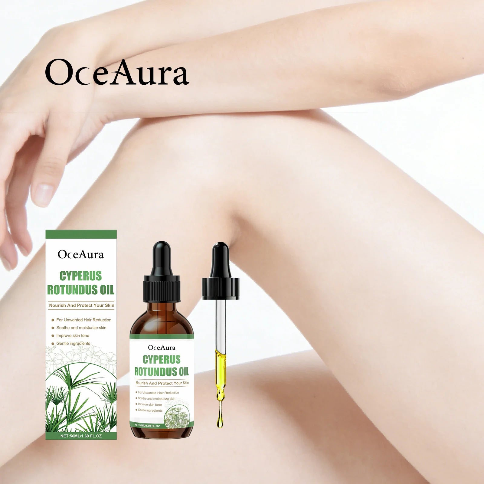 OceAura Cyperus Rotundus Hair Inhibitor & Soothing Oil 50ml Hair Inhibitor Oil Oasis Select