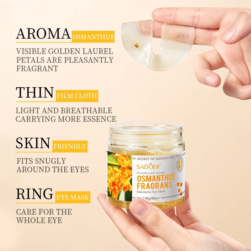 SADOER Osmanthus Eye Patches 80pc – Hydrating Under-Eye Masks Under-Eye Patches Oasis Select