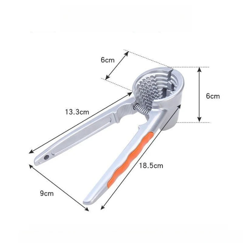 JUSTINLAU Thickened Aluminum Alloy Walnut Clip Anti Splash Nut Sheller Household Kitchen Walnut Opening Tool Size Nut Universal Oasis Select 1pc
