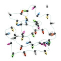 1m Dollhouse Miniature A String Of Multi-coloured Plastic Christmas Lights The Bulb Will Not Be Bright Oasis Select 01