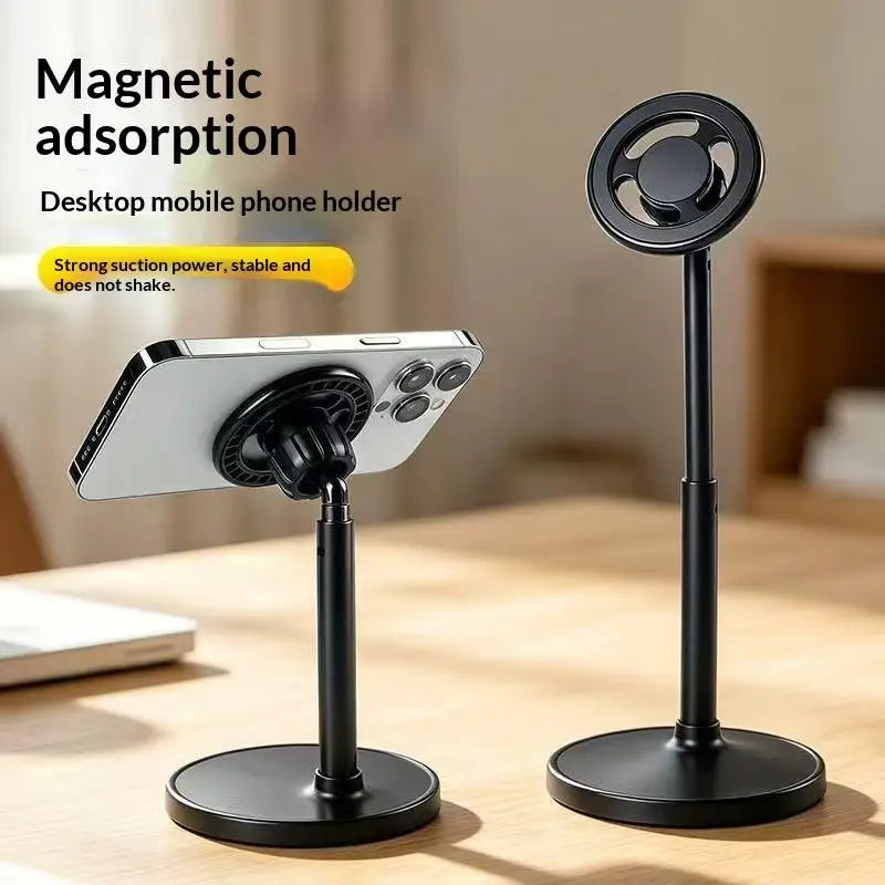 Adjustable Magnetic Phone Stand – 360° Rotation Telescopic Desk