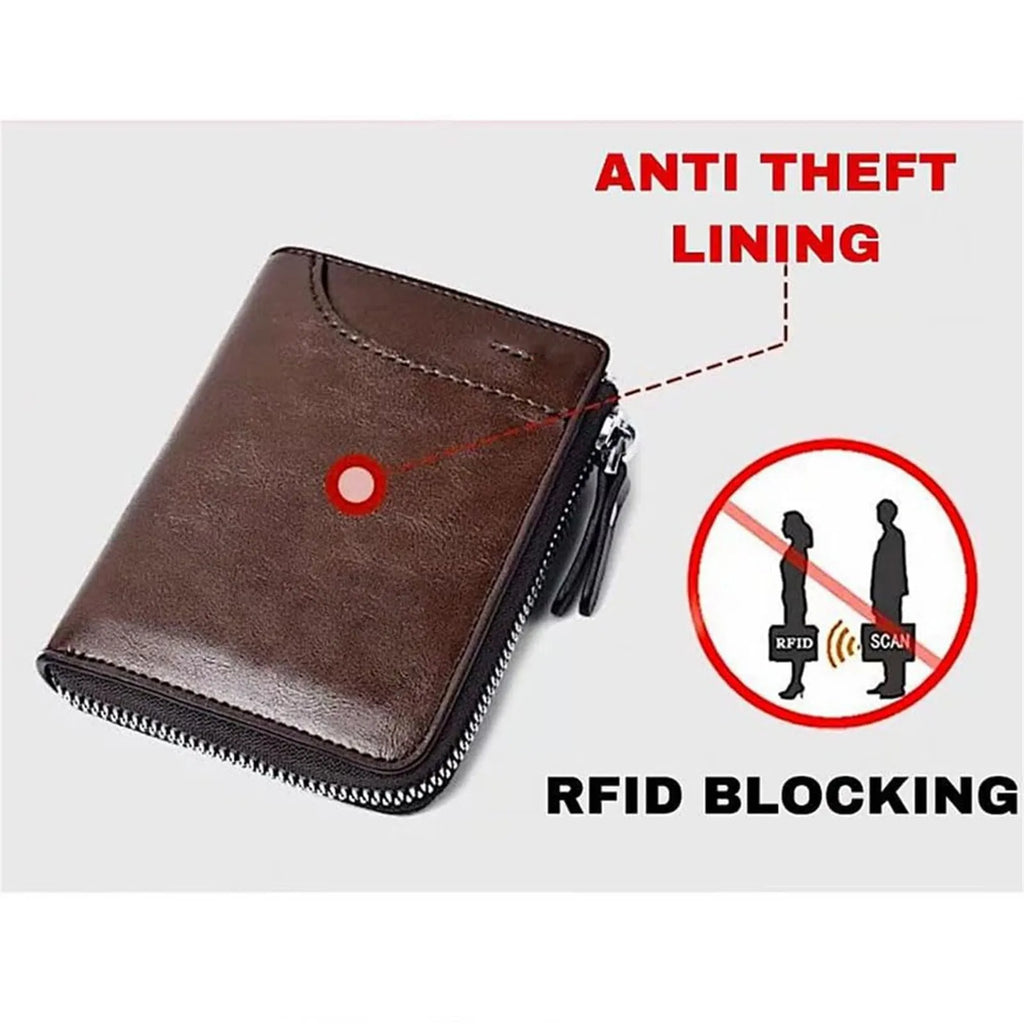 Men's RFID Bifold Wallet – Slim PU Leather Multi-Card Holder Men's Bifold Wallet Oasis Select