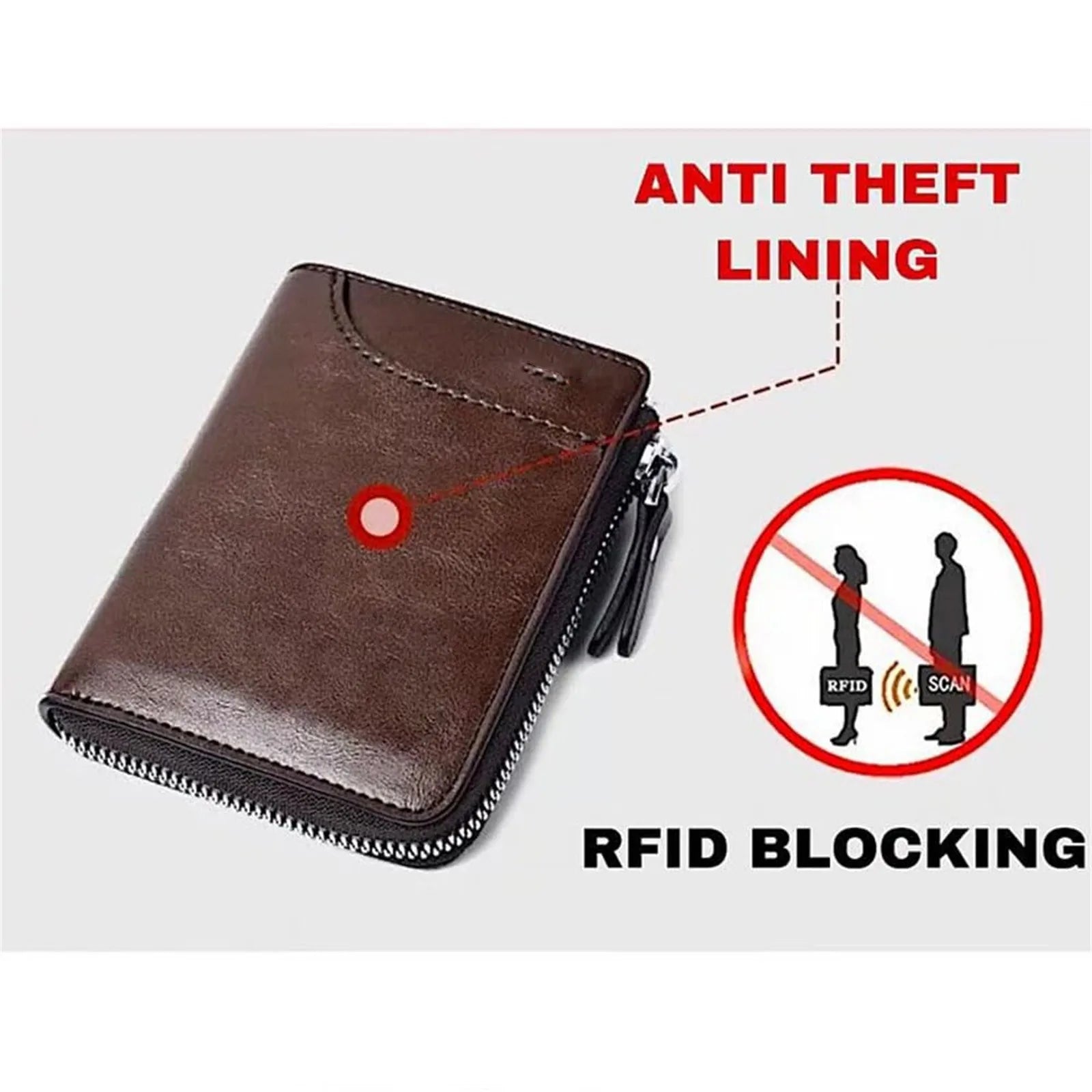 Men's RFID Bifold Wallet – Slim PU Leather Multi-Card Holder Men's Bifold Wallet Oasis Select