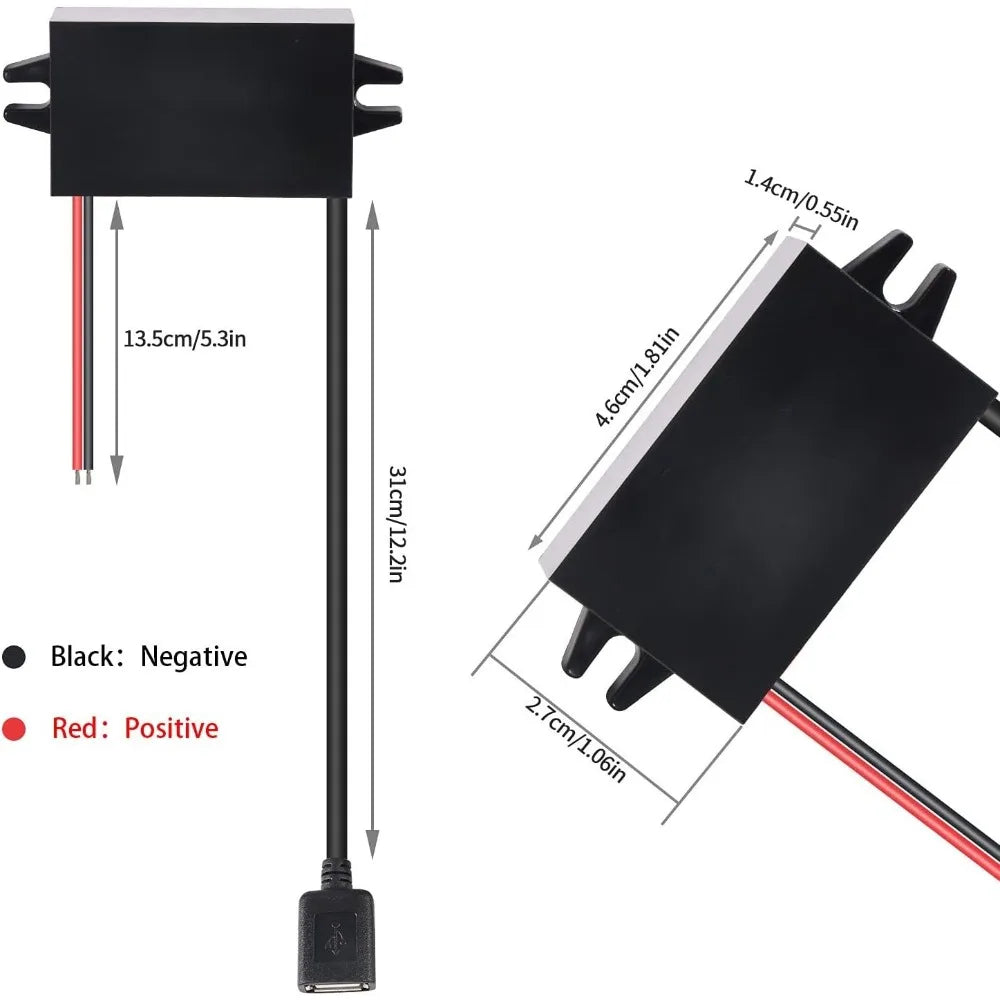 Step Down DC/DC Converter 12V To 5V 3A USB Buck Converter Buck Module USB Output Power Adapter Power Adapter Regulator Car Power Oasis Select