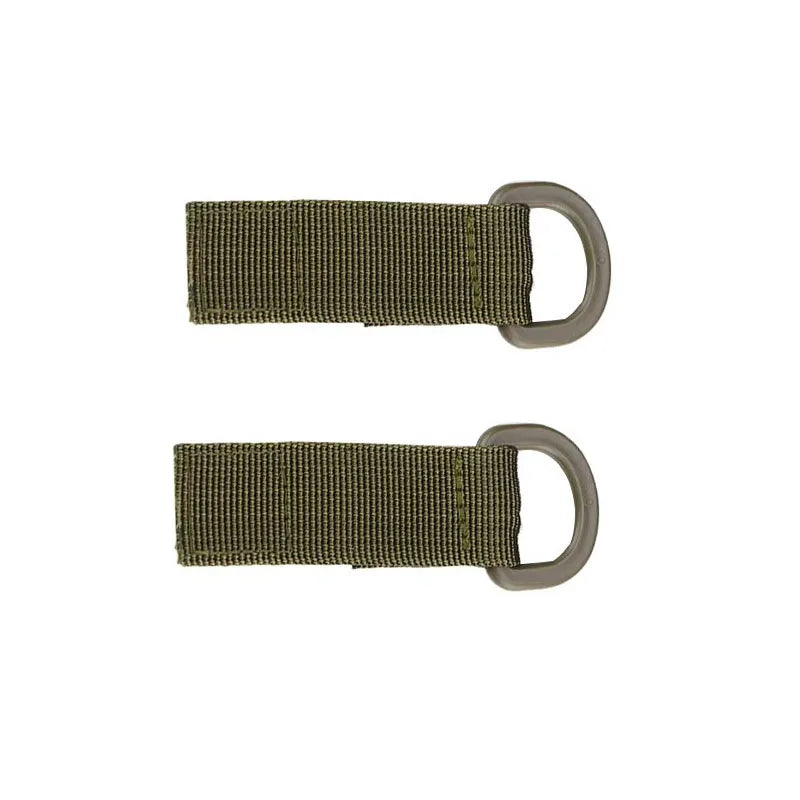 1/2pcs Outdoor Nylon Ribbon Webbing Buckle Key Hooks Clip Tactical Pouch Straps Belt Hooks Outdoor Belt Vest Backpack Hanger Oasis Select 2pcs with buckle-gre